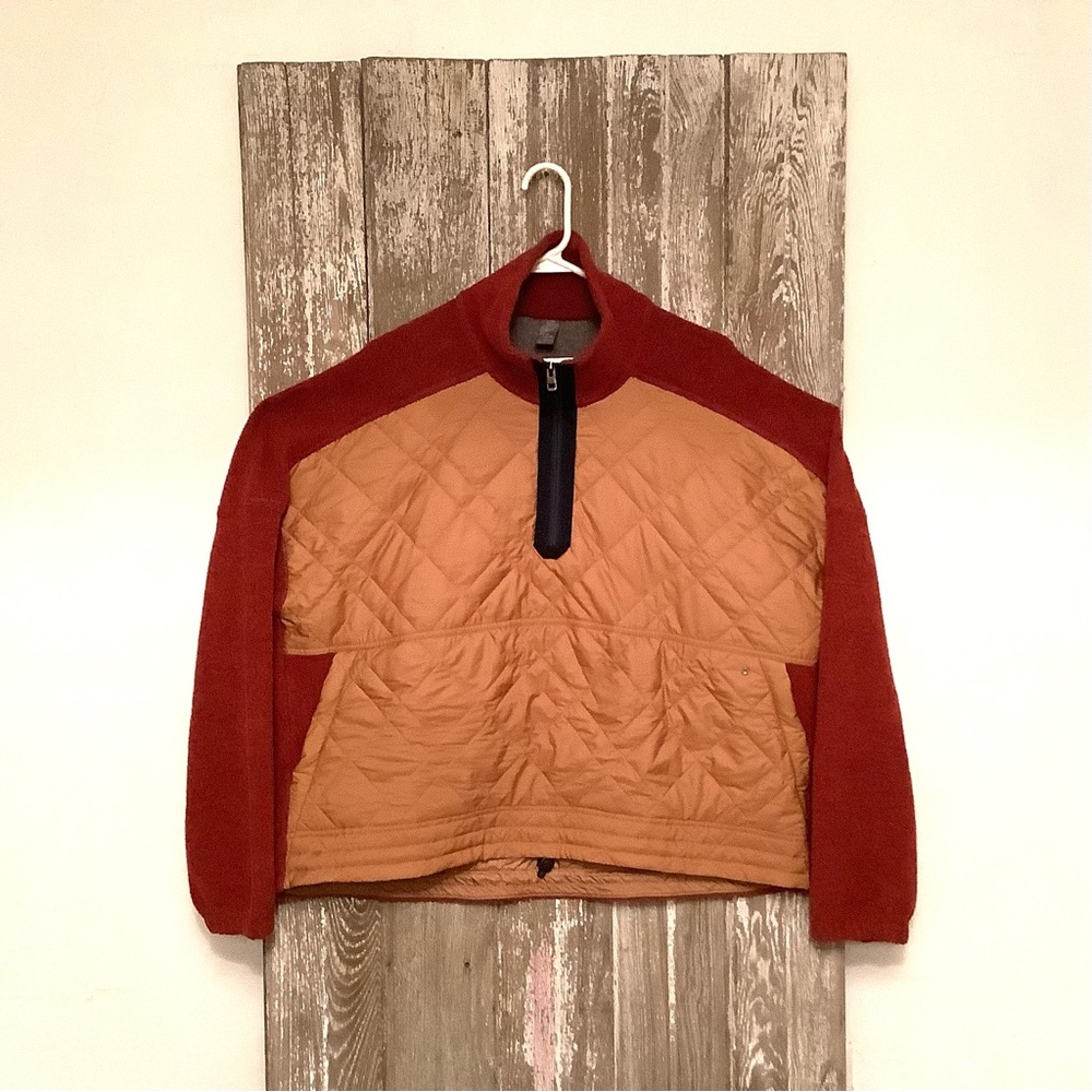 Prana Women’s Quilted and Fleece Oversized Pullover Jacket